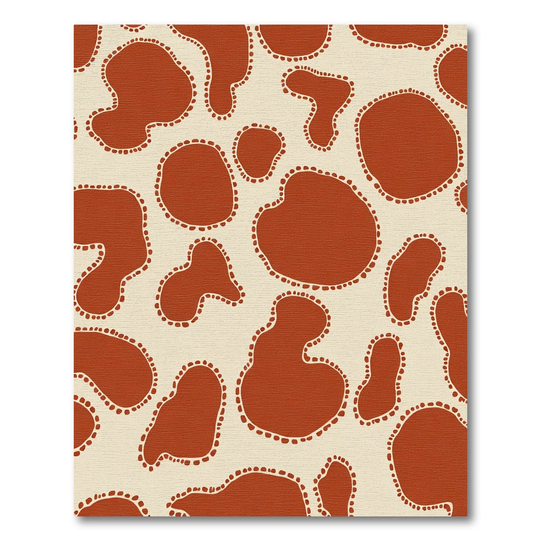 Terracotta Spots Organic Irregular Forms Rug