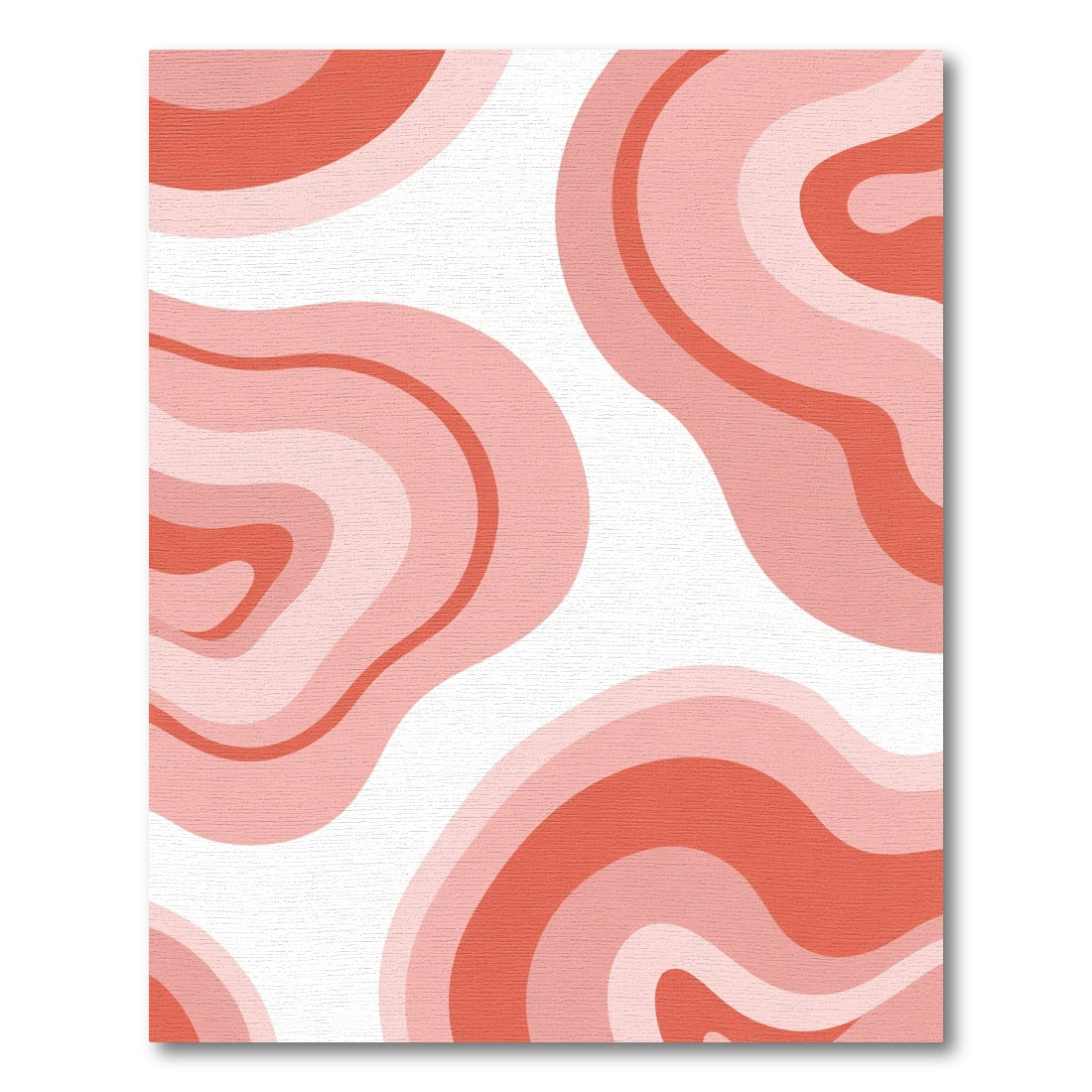 Coral Pink Swirl Abstract Rug