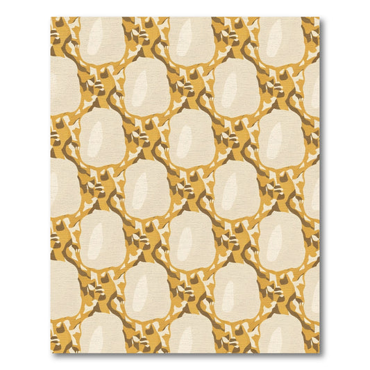 Golden Ochre Organic Grid Rug