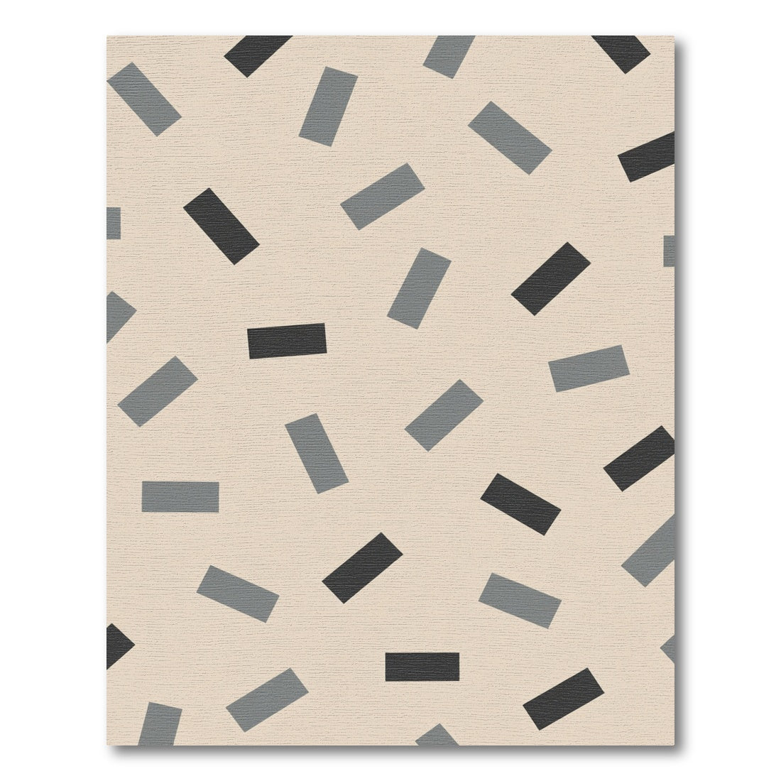 Tan Grey Speckled Rectangles Backdrop Rug