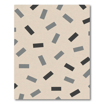 Tan Grey Speckled Rectangles Backdrop Rug