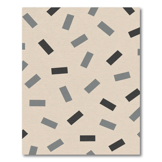 Tan Grey Speckled Rectangles Backdrop Rug