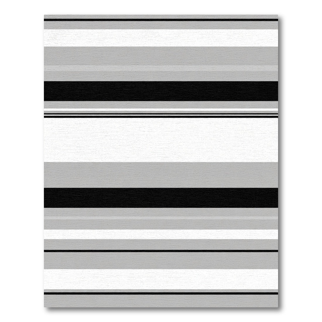 Modern Black Gray White Stripe Rug