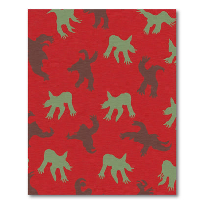 Red Alien Creature Repeats Rug