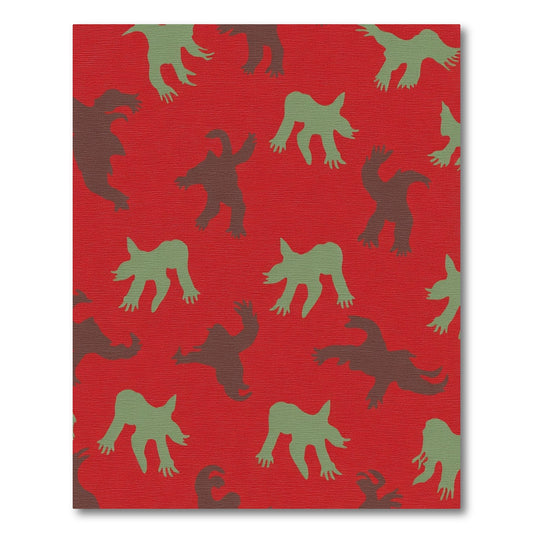 Red Alien Creature Repeats Rug