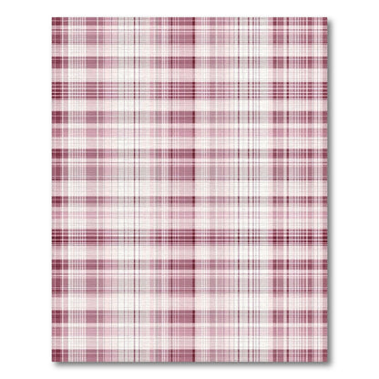 Pink Plaid Geometric Area Rug