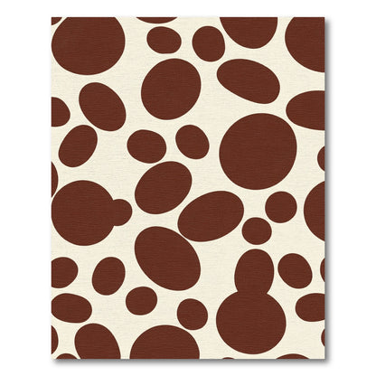 Brown Pebble Organic Arrangement Rug