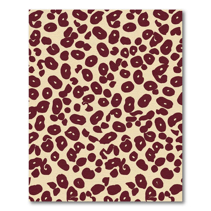 Rich Brown Circles Classic Animal Print Rug