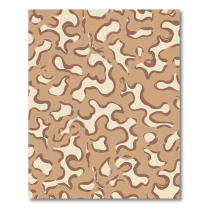 Earthy Tan Organic Swirl Rug
