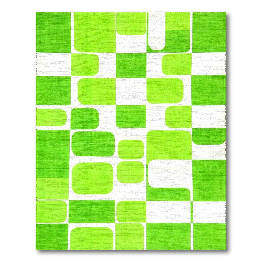 Green Geometric Modern No. 20 Area Rug