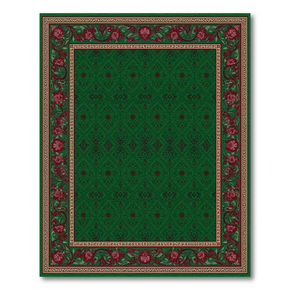 Green Traditional Persian Floral Area Rug