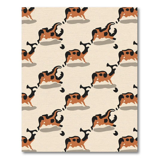 Orange Black Camel Abstract Kilim Pattern Rug