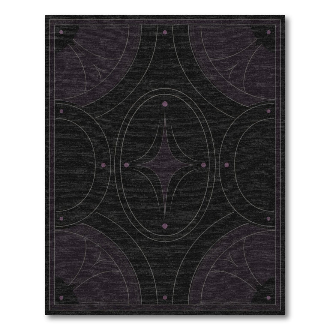 Geometric Modern Purple Geometric Starburst Area Rug