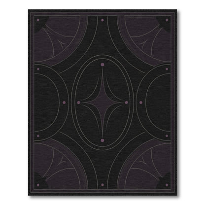 Geometric Modern Purple Geometric Starburst Area Rug