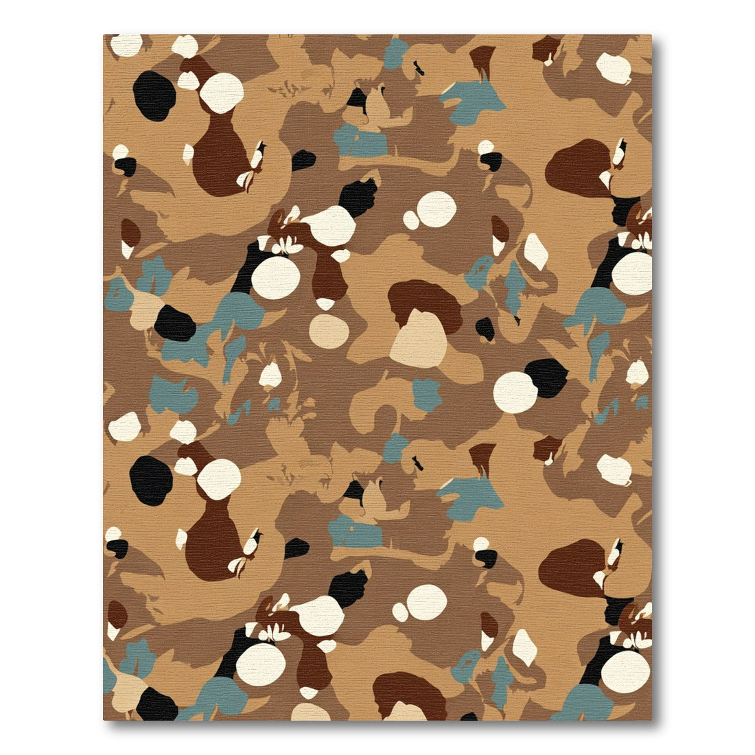 Abstract Earthy Tone Blended Shapes Rug