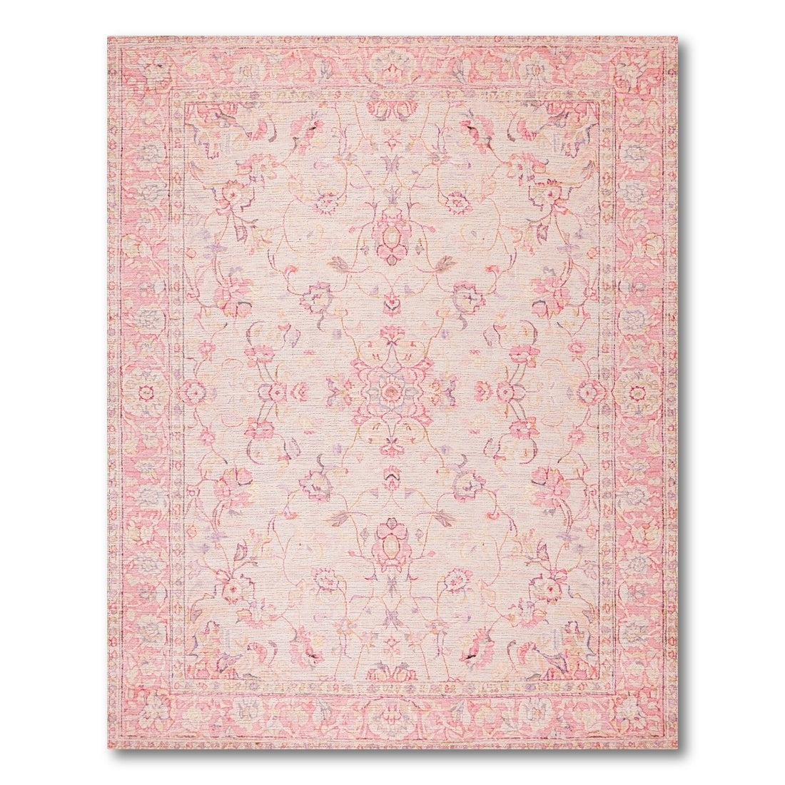 Blush Pink Floral Vintage No. 45 Area Rug
