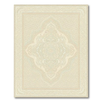 Beige Persian Medallion Area Rug