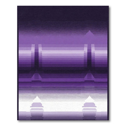 Purple Ombre Abstract Landscape Rug