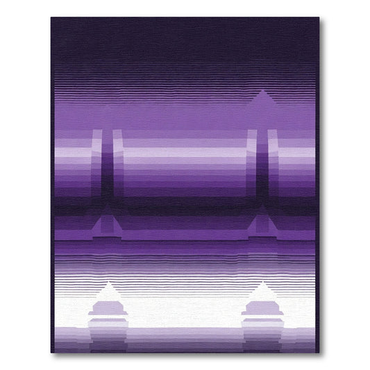 Purple Ombre Abstract Landscape Rug