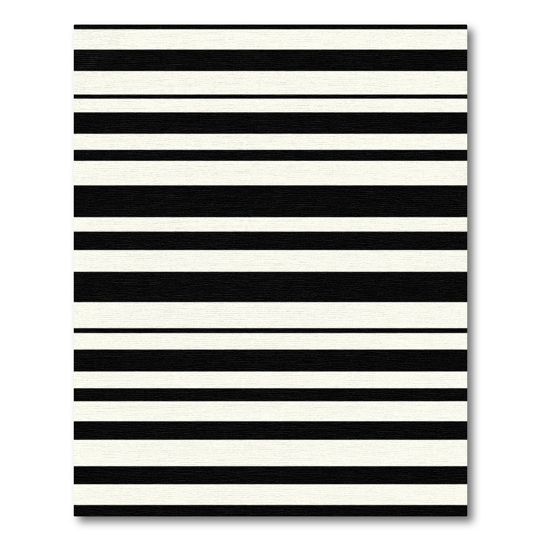 Black Cream Horizontal Stripe Rug