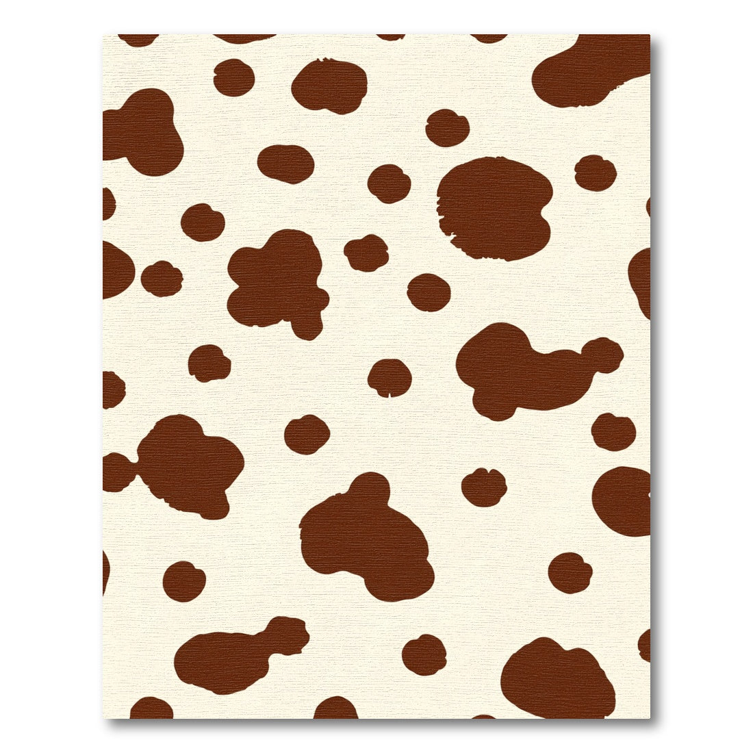 Brown Spots Cream Cowhide Rug