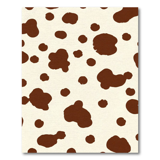 Brown Spots Cream Cowhide Rug
