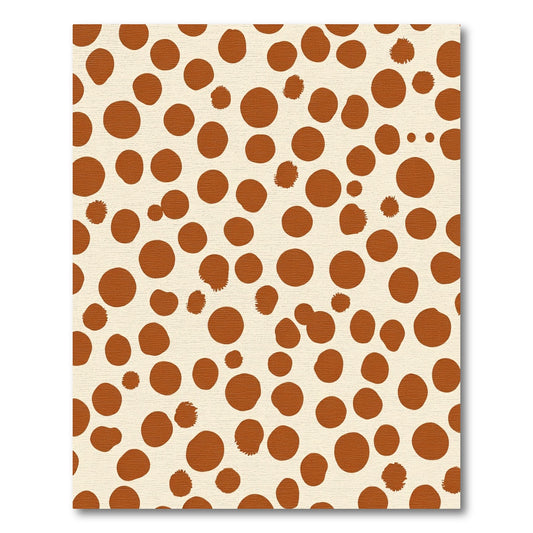 Rustic Terra Cotta Dot Scatter Rug