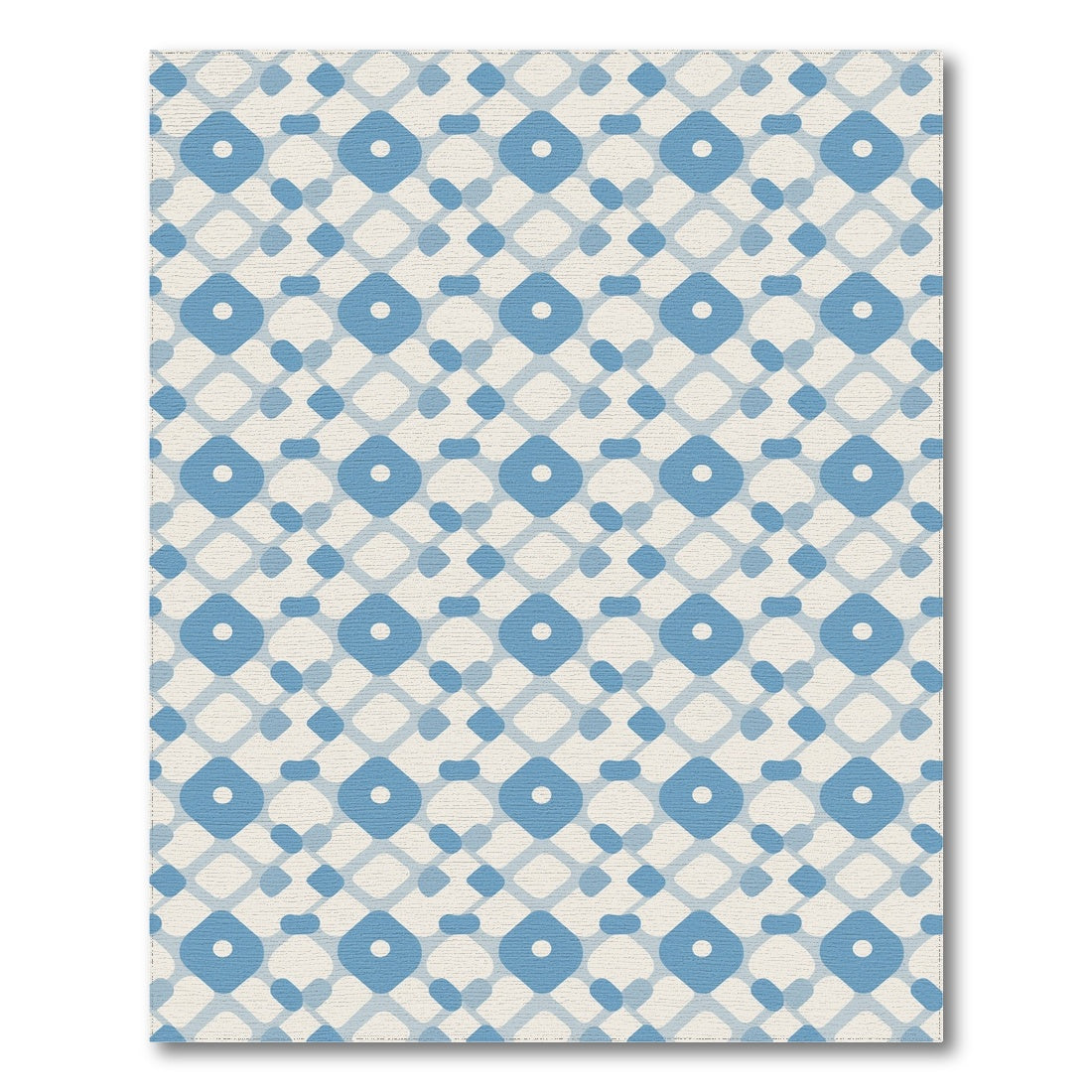 Blue Geometric Area Rug
