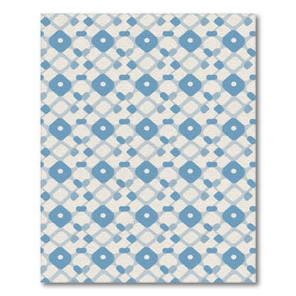 Blue Geometric Area Rug