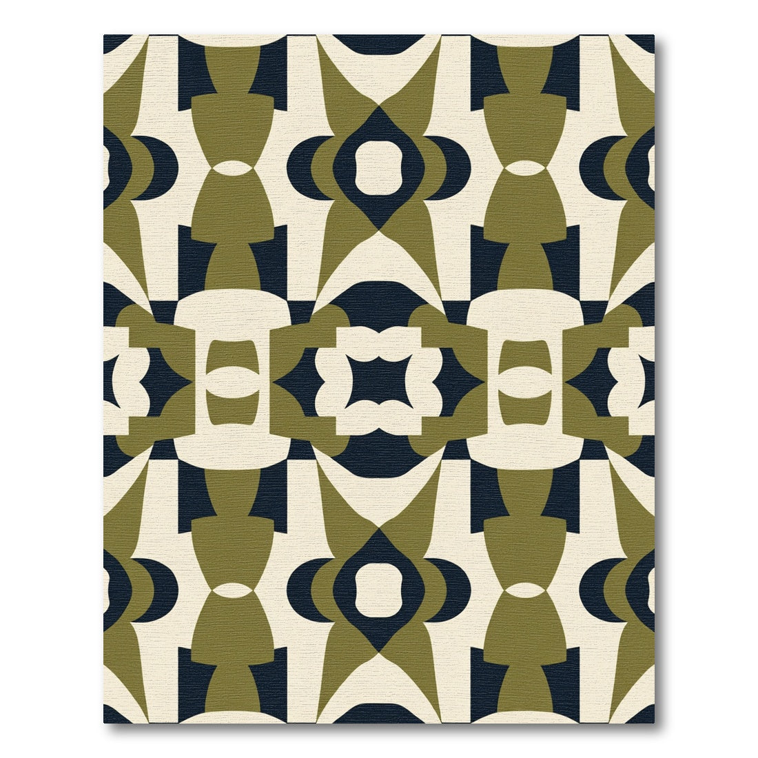 Retro Abstract Geometric Tessellation Rug