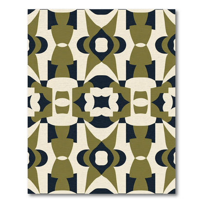 Retro Abstract Geometric Tessellation Rug