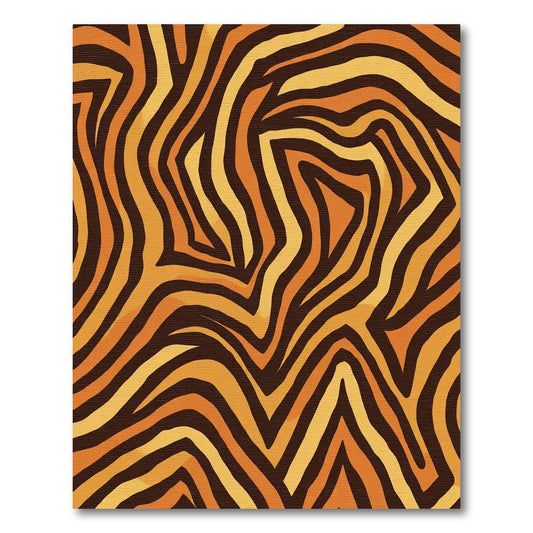Bold Orange Yellow Animal Print Rug