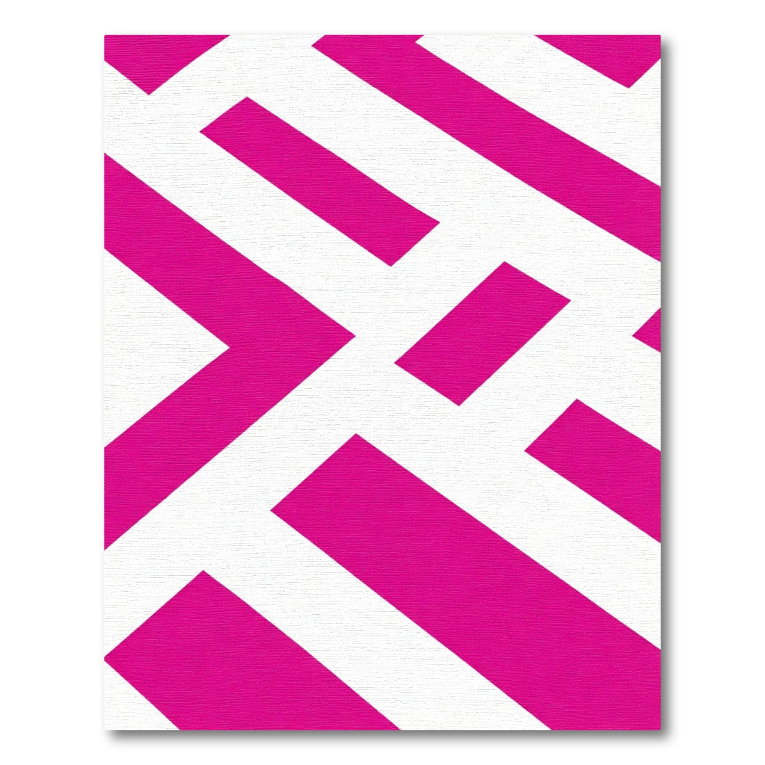 Bright Pink Geometric Angles Rug