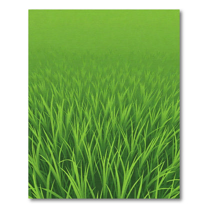 Lush Green Field Blades Rug