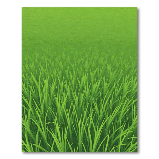 Lush Green Field Blades Rug