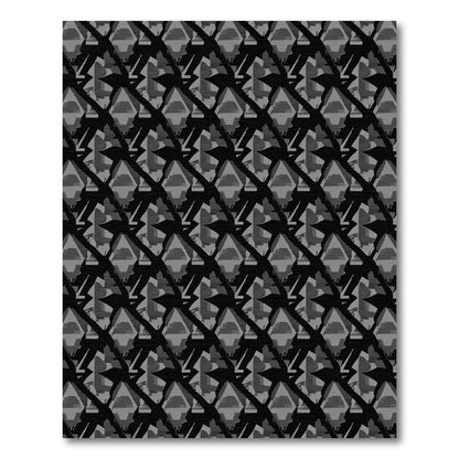 Geometric Dark Gray Diamond Accordion Rug