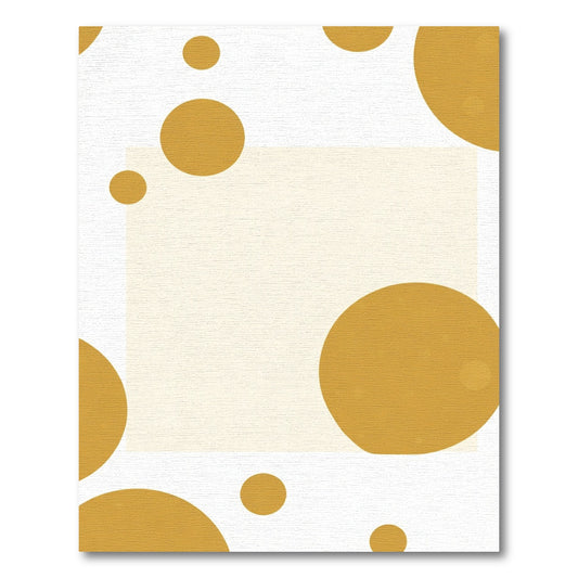 Golden Ochre Circles Overlay Rug
