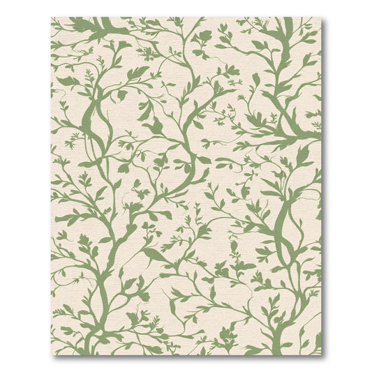 Sage Green Branch Swirl Rug