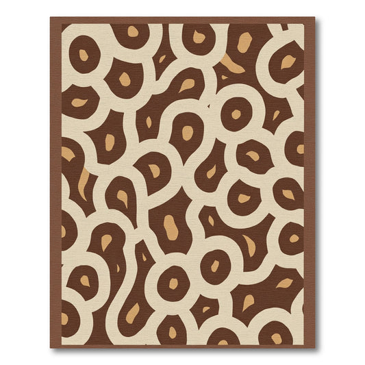 Cozy Organic Ochre Taupe Swirl Rug