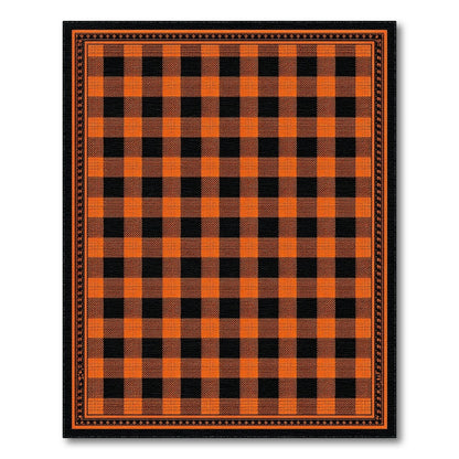 Bold Orange Buffalo Check Area Rug