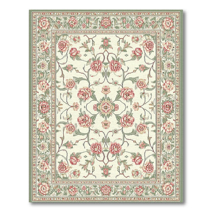 Pink Rose Floral Vintage No. 34 Area Rug