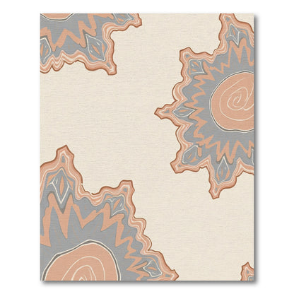 Terracotta Gray Geode Slice Rug