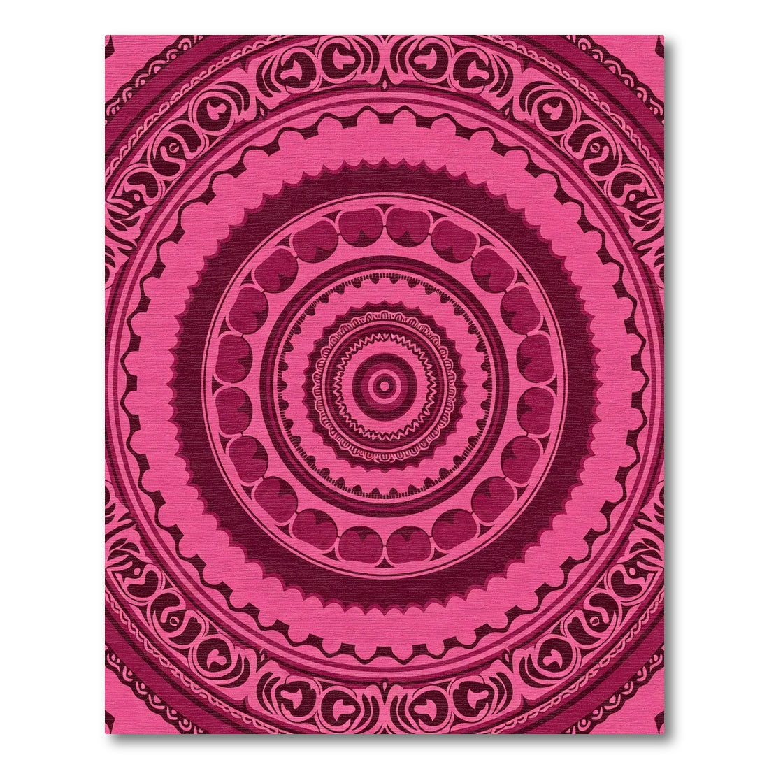 Radiant Pink Mandala Geometric Rug