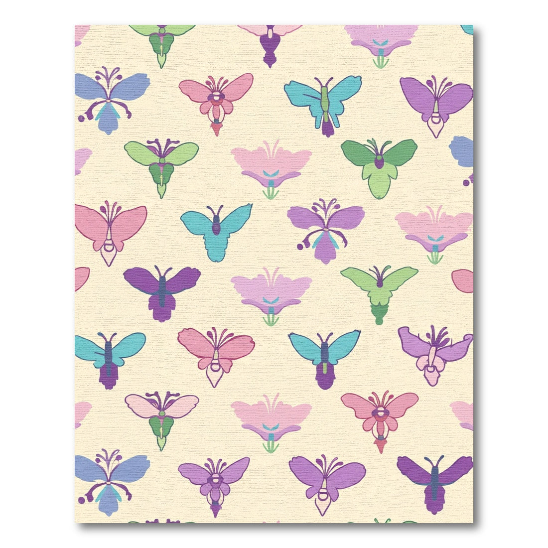 Pastel Butterfly Garden Bloom Rug