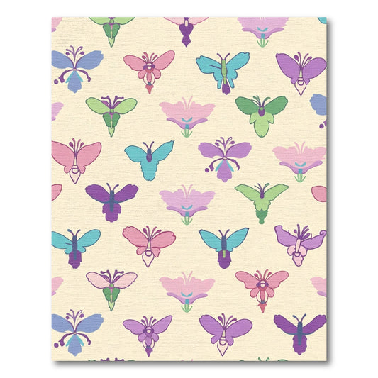Pastel Butterfly Garden Bloom Rug