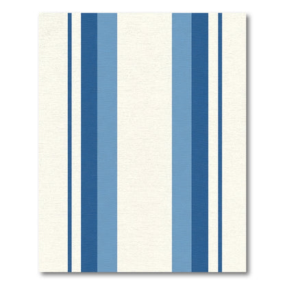 Coastal Blue Vertical Striped Rug