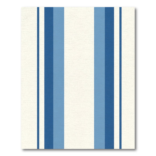 Coastal Blue Vertical Striped Rug