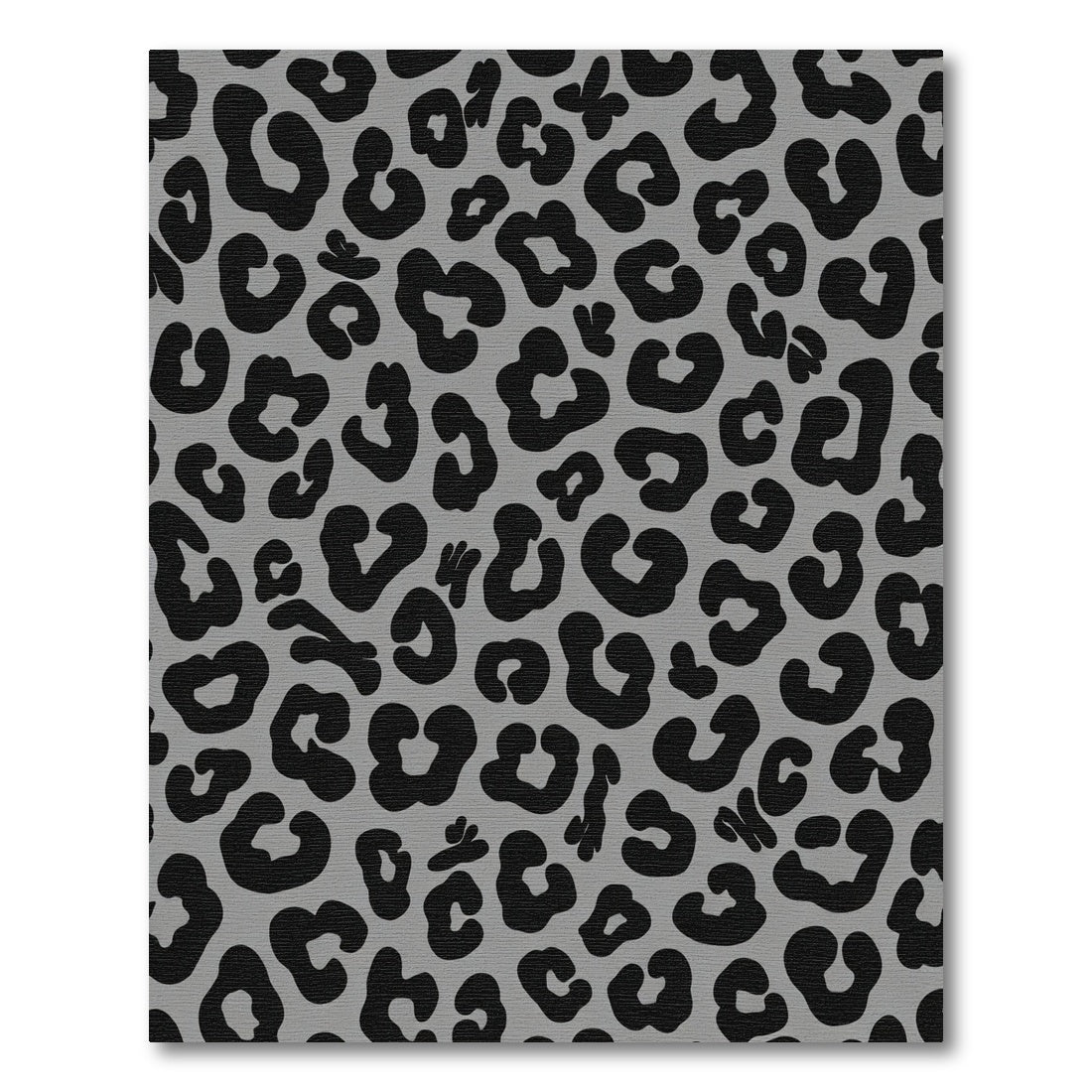 Gray Black Leopard Spot Composed Rug