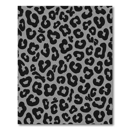 Gray Black Leopard Spot Composed Rug