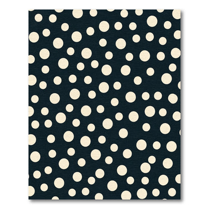 Dark Cream Polka Dot Scatter Rug